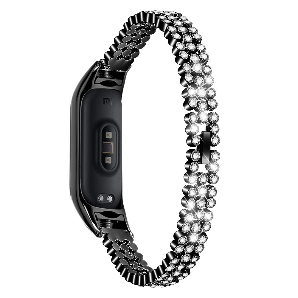 For Xiaomi Smart Band 8 Rhinestone Decor Stainless Steel Strap Replacement Smartwatch Wrist Band For Xiaomi Smart Band 8 Rhinestone Decor Stainless Steel Strap Replacement Smartwatch Wrist Band